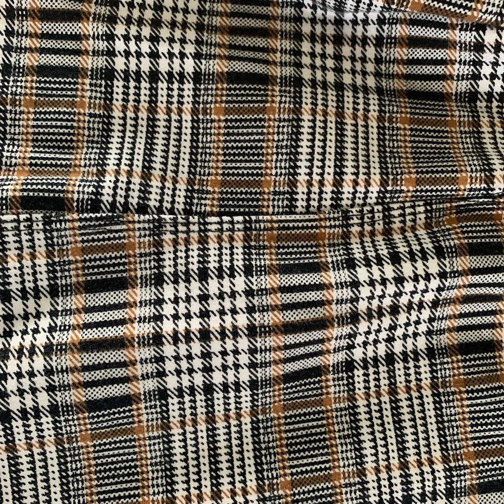 Natural Reflections Women's Plaid Ankle Pants - Black, White, and Brown - Picture 4 of 4